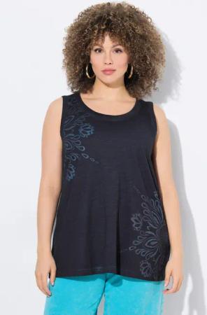 Ulla Popken Longtop Top Mandalas A-Linie