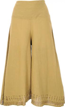 Guru-Shop Relaxhose Palazzohose, 3/4 Hosenrock, bedruckte..