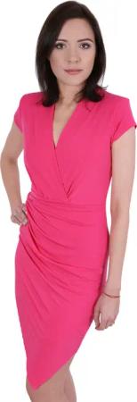 Sarcia.eu Cocktailkleid Rosafarbenes asymmetrisches Kleid JOHN