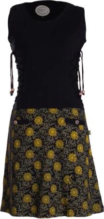Vishes Minikleid Damen Sommerkleid armlos-es Blumen-Kleid