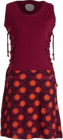 Vishes Minikleid Damen Sommerkleid armlos-es Blumen-Kleid