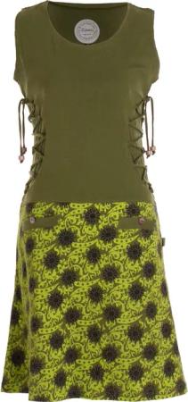 Vishes Minikleid Damen Sommerkleid armlos-es Blumen-Kleid