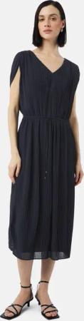 Comma Maxikleid Plissiertes Midikleid aus Chiffon
