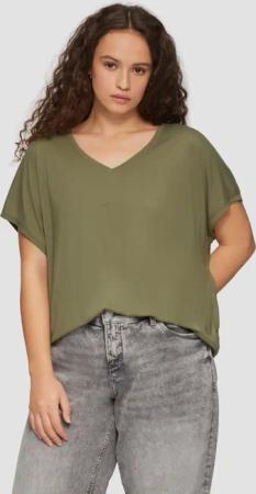 QS Kurzarmshirt Longshirt aus Modalmix