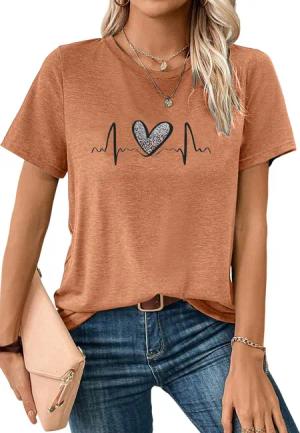 PYL T-Shirt Damen Sommer Casual Basic-Shirts