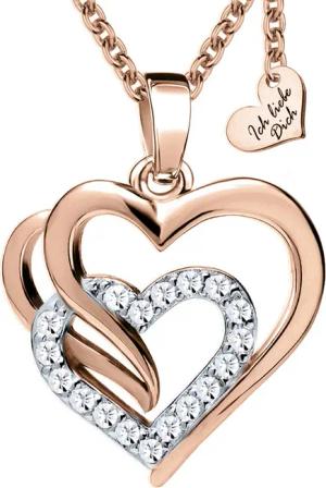 Limana Herzkette 925 Silber Rose-Gold rotgold