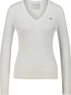 Gant Strickpullover Damen Strickpullover mit Zopfmuster