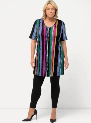 Ulla Popken Longshirt Longshirt farbige Streifen