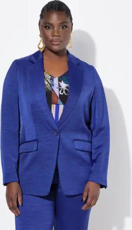 Ulla Popken Blusenblazer Blazer Struktur Reverskragen