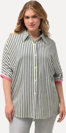 Ulla Popken Hemdbluse Hemdbluse Leinenmix Oversized