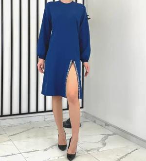 fashionshowcase Longtunika Damen Kleid Kleid mit