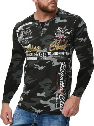 L.gonline Langarmshirt Herren Longsleeve, verwaschenes Longshirt,