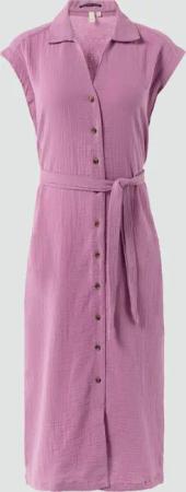 QS Minikleid Ärmelloses Hemdblusenkleid mit Bindegürtel