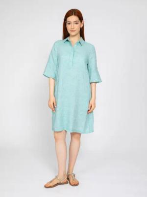 VICCI Germany Blusenkleid aus Melange-Leinen mit