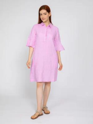 VICCI Germany Blusenkleid aus Melange-Leinen mit