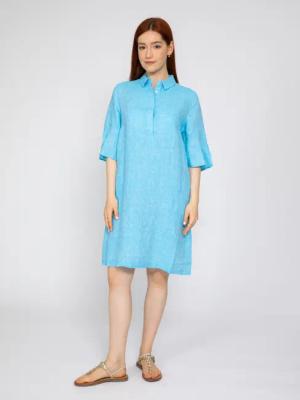 VICCI Germany Blusenkleid aus Melange-Leinen mit