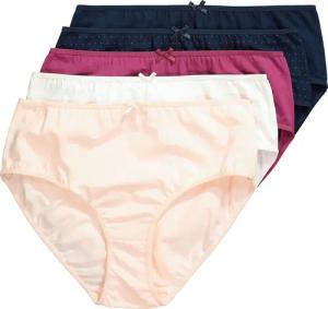 Ulla Popken Slip Midislips 5er-Pack Punkte/einfarbig