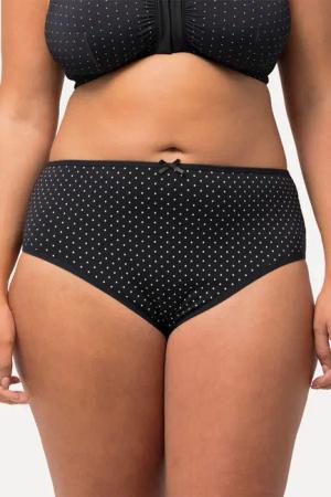 Ulla Popken Slip Midislips 5er-Pack Punkte/einfarbig