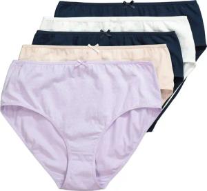 Ulla Popken Midislip Midislips 5er-Pack Punkte/einfarbig