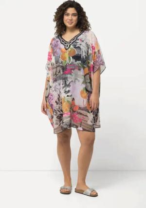 Ulla Popken Jerseykleid Tunika Uhren Perlen