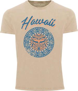 Neverless Print-Shirt Herren T-Shirt Hawaii Tattoo