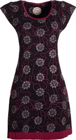 Vishes Tunikakleid Damen kurzarm Longshirt-Kleid Mini-Kleid