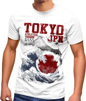 Neverless Print-Shirt Herren T-Shirt Tokyo Japan