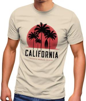 Neverless Print-Shirt Herren T-Shirt California Palmen