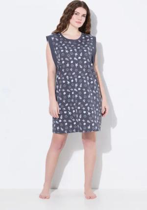 Ulla Popken Longshirt Longshirt bedruckt Rundhals