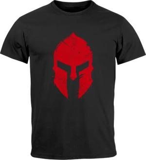 Neverless Print-Shirt Herren T-Shirt Print Sparta-Helm
