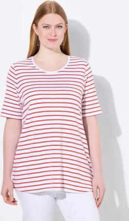 Ulla Popken T-Shirt Ringelshirt A-Linie Rundhals