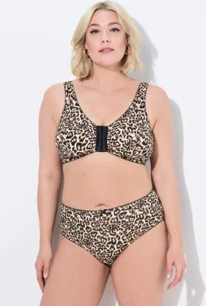 Ulla Popken Bustier Bustier Leomuster Vorderverschluss