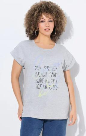 Ulla Popken T-Shirt T-Shirt Schriftzug Oversized