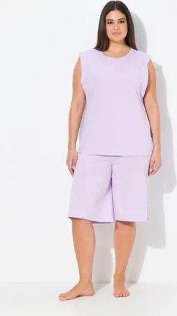 Ulla Popken Pyjama Shorty Zweiteiler Rundhals