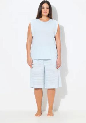 Ulla Popken Pyjama Shorty Zweiteiler Rundhals