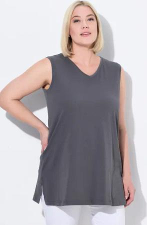 Ulla Popken Longtop Top V-Ausschnitt Relaxed