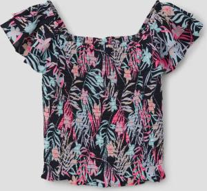 s.Oliver Kurzarmbluse Bluse mit Volantärmeln Smok-Detail