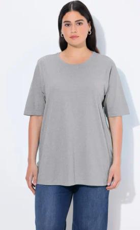 Ulla Popken T-Shirt T-Shirt Rundhalsausschnitt Relaxed