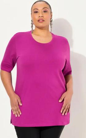 Ulla Popken T-Shirt T-Shirt Rundhalsausschnitt Relaxed
