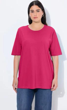 Ulla Popken T-Shirt T-Shirt Rundhalsausschnitt Relaxed