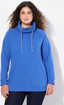 Ulla Popken Sweatshirt Sweatshirt weiter Stehkragen