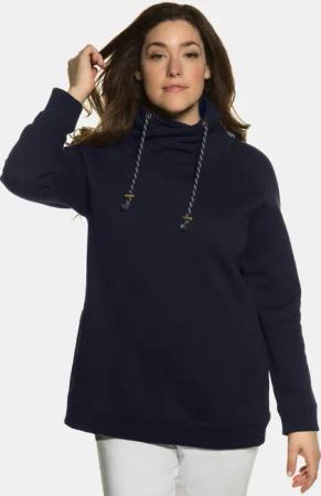 Ulla Popken Sweatshirt Sweatshirt weiter Stehkragen