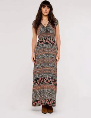 Apricot Maxikleid Sommerliches Maxikleid, mit gesmokter