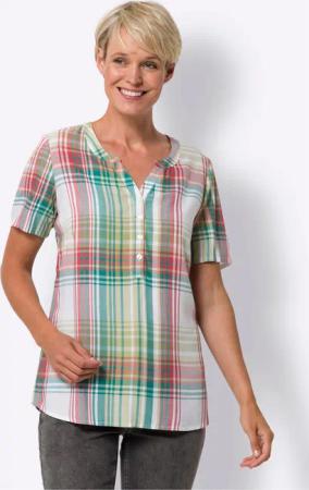 Sieh an! Klassische Bluse Karobluse