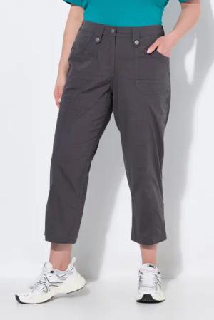 Ulla Popken Funktionshose 7/8-Cargohose Krempelriegel Komfortbund