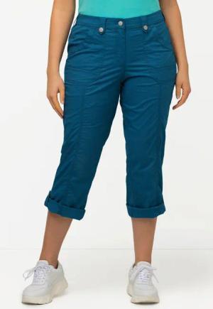 Ulla Popken Funktionshose 7/8-Cargohose Krempelriegel Komfortbund