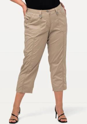 Ulla Popken Funktionshose 7/8-Cargohose Krempelriegel Komfortbund
