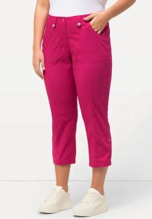 Ulla Popken Funktionshose 7/8-Cargohose Krempelriegel Komfortbund