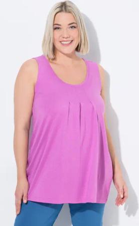 Ulla Popken T-Shirt Top Zierfalten A-Linie