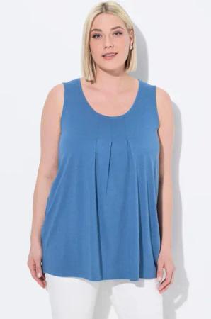 Ulla Popken T-Shirt Top Zierfalten A-Linie